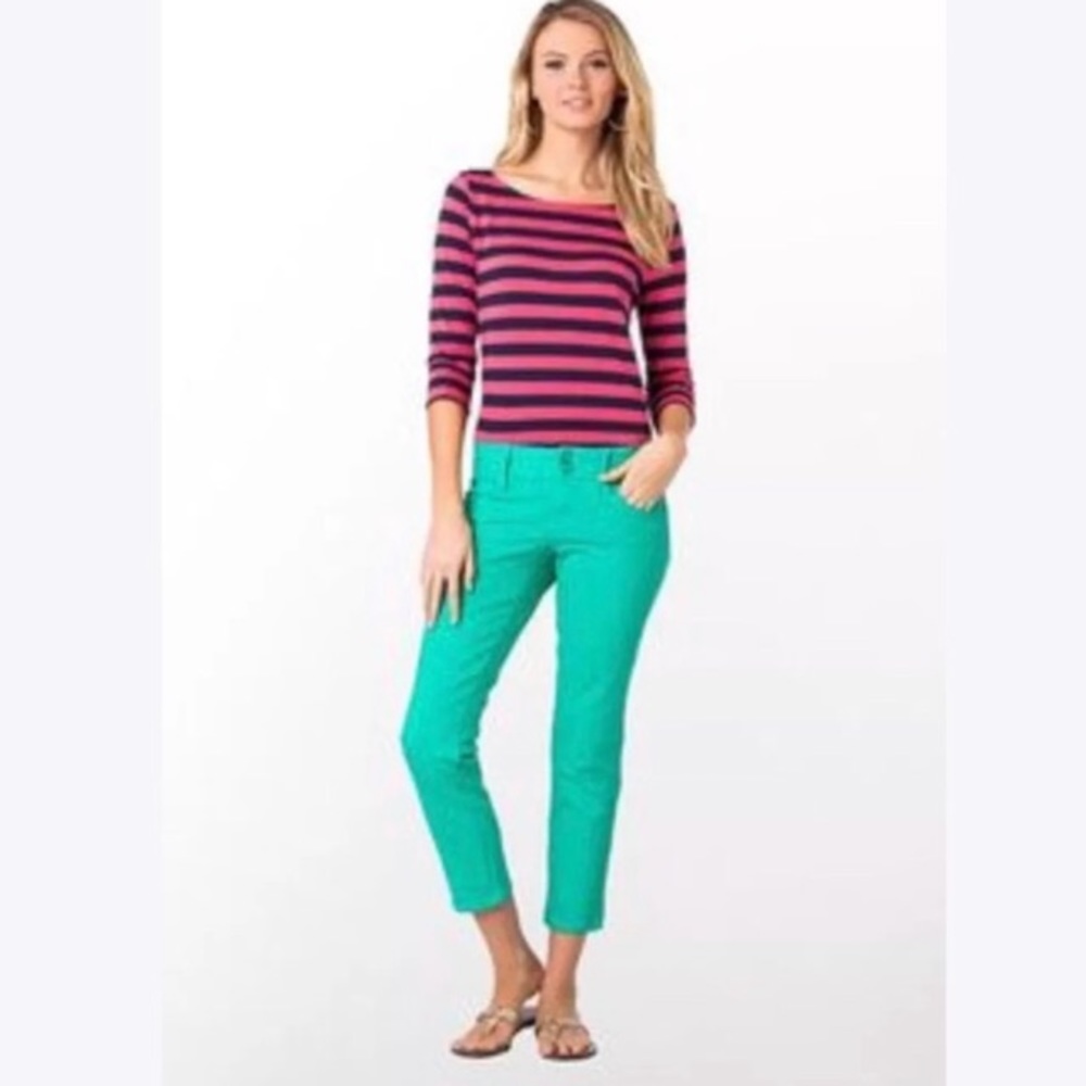 Lilly Pulitzer Worth Skinny Mini Jeans - Green - Picture 1 of 3